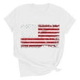 thumbnail image 3 of PXLKNZH American Flag Top Women Plus Size Short Sleeve 4th of July Patriotic Graphic Tees 2025 Summer Independence Day V Neck Shirts,White,S, 3 of 8