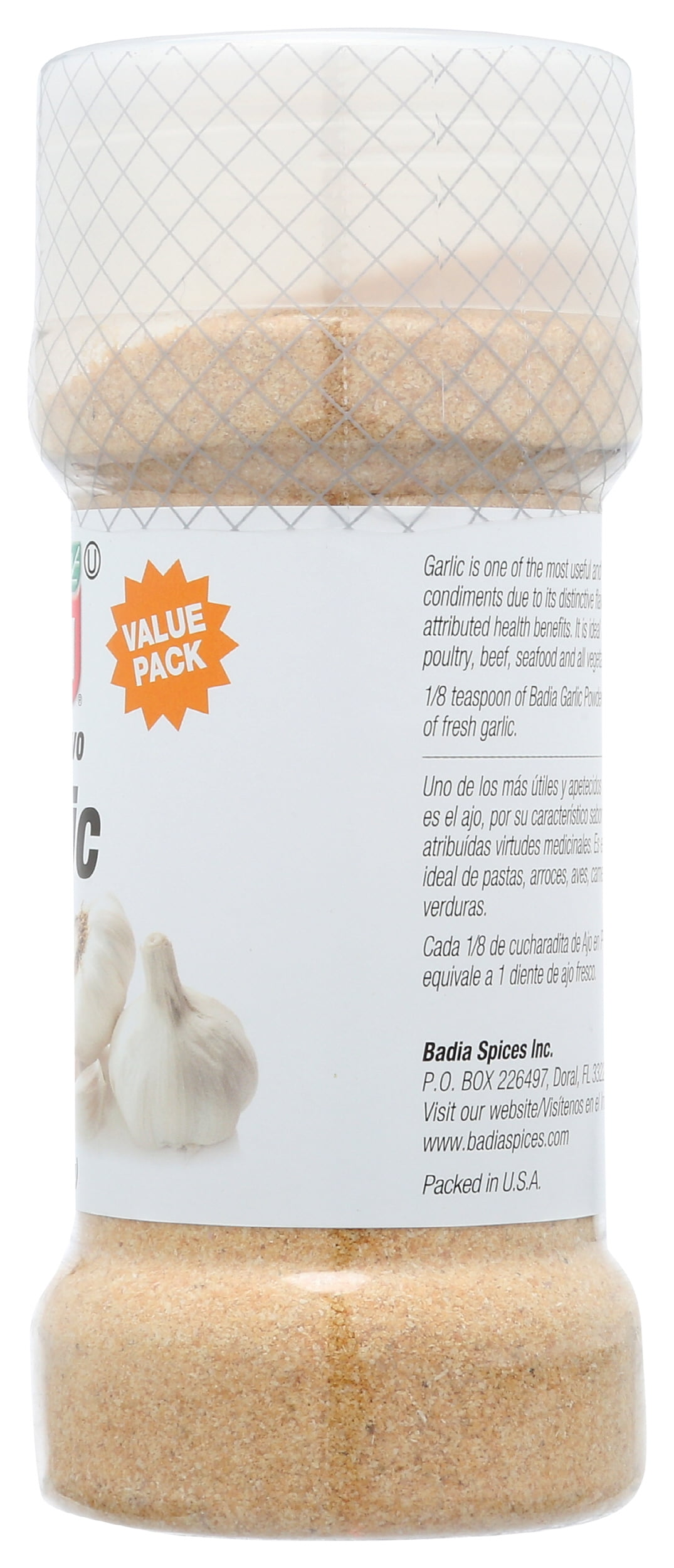 Badia  Seasoning Garlic Powder  8 Ounce (Pack Of 12)