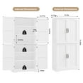 thumbnail image 7 of Homfa 71'' Freestanding Pantry Cabinet with 4 Doors, Modern White Storage Cabinet for Dining Room Living Room, 7 of 7
