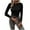 Black, variant on XFLWAM Women's Long Sleeve Sweater Classic-Fit Crewneck Fitted Pullover Knit Sweater Top Brown S