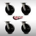 thumbnail image 2 of 8 Inch 316SS Glass Filled Nylon Wheel Swivel Caster Set with Delrin Bearings SCC, 2 of 2