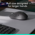 thumbnail image 3 of Logitech Signature M650 L Full Size Wireless Mouse - For Large Sized Hands, 2-Year Battery, Silent Clicks, Customizable Side Buttons, Bluetooth, for PC/Mac/Multi-Device/Chromebook - Classic Blue, 3 of 9