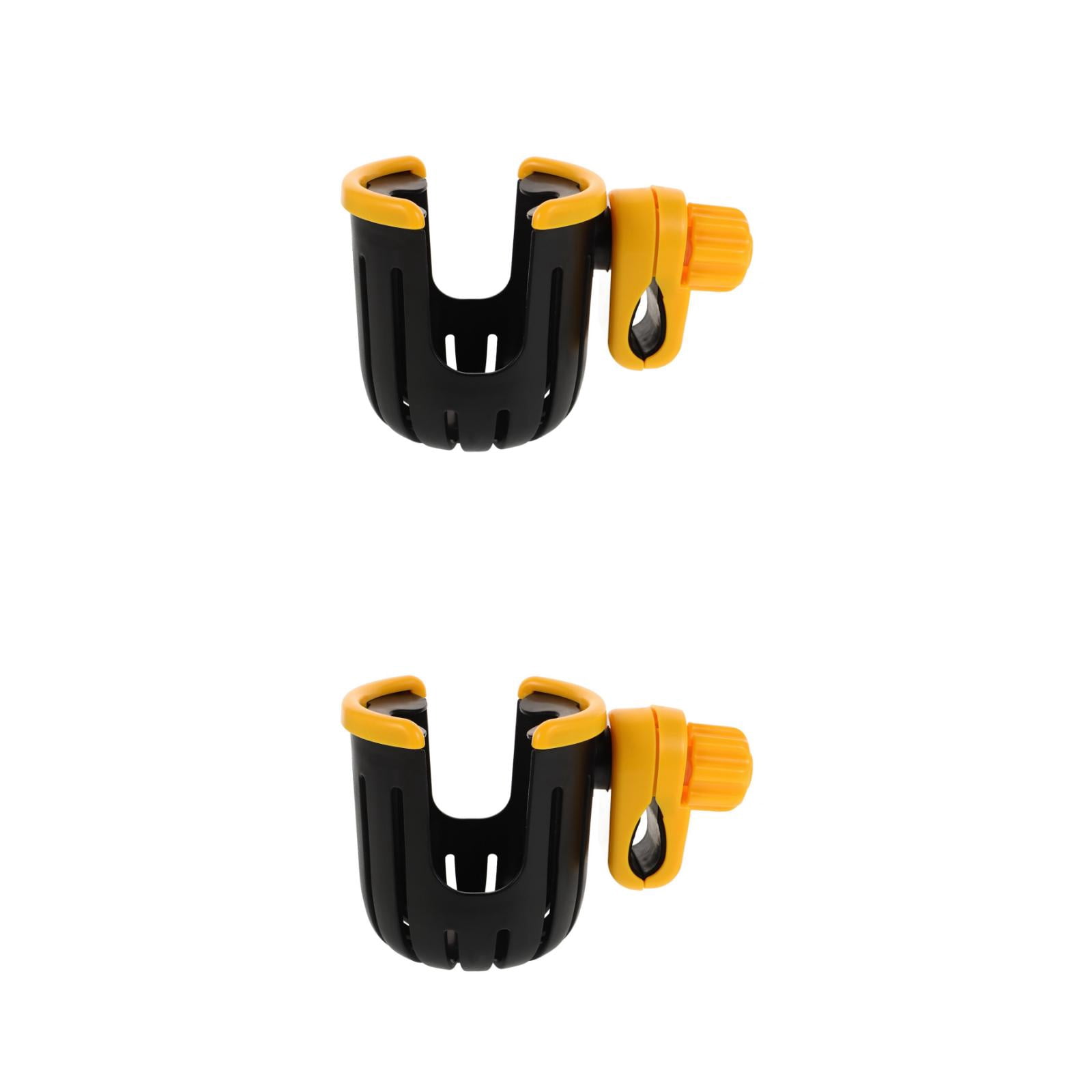 Hemoton 2pcs Handlebar Bottle Clamp Pushchair Cup Holder Rotatable Stroller Milk Bottle Clamp