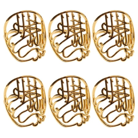

Shulemin Napkin Rings 6Pcs Fixing Create Atmosphere Sturdy Banquet Party Serviette Buckle