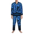 thumbnail image 3 of Daiia 2025 Happy New Year 5 for Men's Long-Sleeved Pajama Set – Soft & Comfortable Sleepwear Button-Up Pajamas Cozy Lounge Wear-Large, 3 of 7