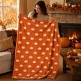 thumbnail image 6 of 59.1x39.4 Inch Fall Thanksgiving Harvest Themed Throw Blanket, Soft Cozy Leaf Pattern Decorative Blanket, Warm Seasonal Blanket For Sofa Couch Bedside Home Decor, 6 of 8