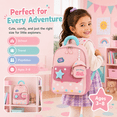 thumbnail image 7 of Lomyolo Kids Backpack for Girls 3-8, Small School Backpack for Preschool Kindergarten, Lightweight Toddler Backpack with Cartoon Patterns, Oxford Bookbag for Travel-PINK, 7 of 7