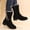 Black, variant on FRSASU Women's Mid-Calf Snow Boots Faux Fur Lining Non Slip Comfort Winter Snow Hiking Boots with Side Zipper Brown