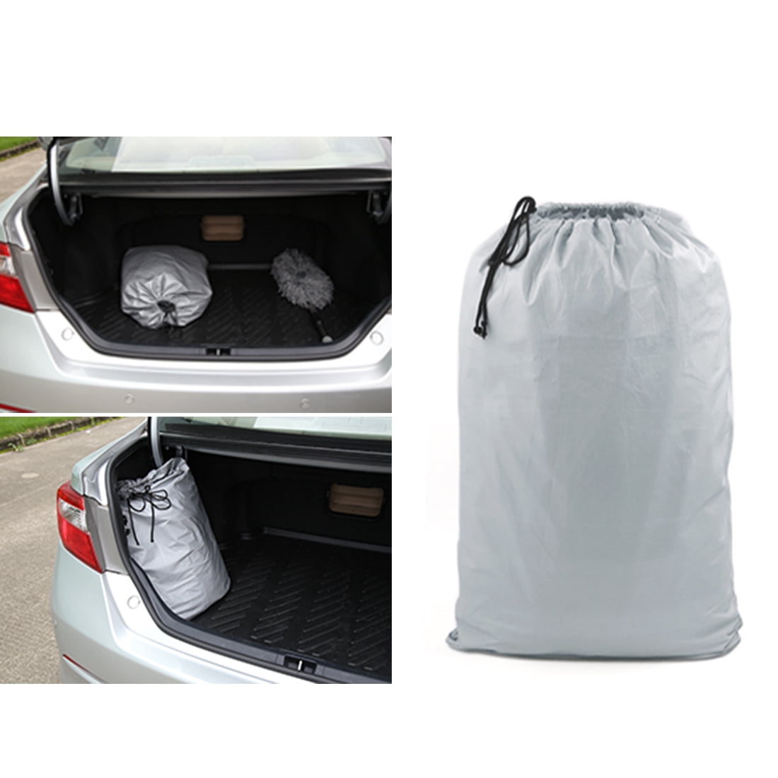 Unique Bargains 3XXL Car Cover Waterproof Breathable Heat Resistant Silver Tone