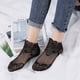 thumbnail image 3 of Calcetines cortos de encaje para mujer, calcetines finos de primavera y verano para mujer, calcetines de media pantorrilla transpirables de malla con bordado japonés para mujer, 3 of 6