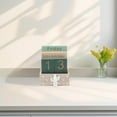 Eattic Calendar Wooden Flip Desk Calendar Perpetual Plank with Week