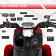 thumbnail image 5 of Secure Adjustable 4-Wheel Mobility Scooter with Charger & Storage, Red, 500 lb Limit, 5 of 9