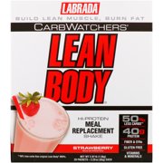 Labrada Nutrition Carbwatchers Lean Body Hi-Protein Meal Replacement Shake Strawberry 20 Packets 2 29 oz 65 g Each