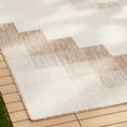 thumbnail image 3 of NICOLE MILLER NEW YORK Patio Country Ombre Chevron Indoor Outdoor Area Rug, UV Fade Resistant, Low Pile, Beige/Cream, 6'6"x9'2", 3 of 10