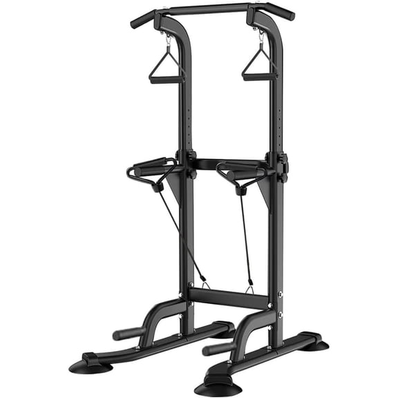 Power Tower Pull Up & Dip Station Multi-Function  Strength  Fitness Workout Station Height Adjustable