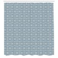 thumbnail image 2 of Ambesonne Damask Shower Curtain, Symmetrical Old Flowers, 69"Wx75"L, Slate Blue Ivory, 2 of 2