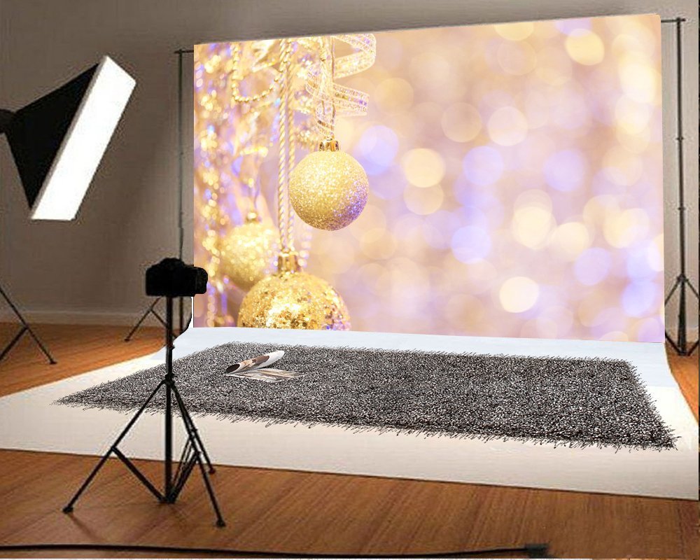 10x6.5ft Vinyl Backdrop Christmas Bauble Photography Background Tree Decorations Gold Sparkling Shiny Lighting Sweet Tone Bokeh Background Balls Pendants Children Baby Kids Photo Shoot 10x6.5ft Vinyl Backdrop Christmas Bauble Photography Background Tree Decorations Gold Sparkling Shiny Lighting Sweet Tone Bokeh Background Balls Pendants Children Baby Kids Photo Shoot