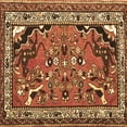 thumbnail image 1 of Ahgly Company Indoor Square Persian Brown Traditional Area Rugs, 6' Square, 1 of 4