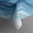 thumbnail image 4 of Blue Wave Marble Pattern Rectangle Tablecloth 60"x120",Waterproof Polyester Rectangle Table Cloth, Wipeable Spillproof Polyester Tablecloth for Dining, Camping, Indoor and Outdoor, 4 of 6