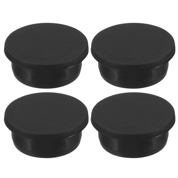 Uxcell Silicone Rubber Hole Plug 36.3mm Diameter Soft Flexible Stopper for 35-36mm Hole Black 4 Pieces