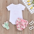 thumbnail image 4 of Maxcozy Infant Baby Girl Outfits Short Sleeve Romper Floral Tutu Shorts Summer Clothes 0-18M, 4 of 8