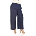 thumbnail image 2 of Pantalon de pierna ancha Roman Fashion /Tallas Extras, 9202 (Azul marino) azul marino 36, 2 of 6