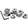 thumbnail image 2 of Mr Drill 8-Piece British Standard Axial Fixing Rings Set - Silver Opening-Type Shaft Collars for Secure Component Positioning, Easy Installation & Removal, Durable Precision Tools (166g Total Weight), 2 of 6