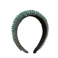 thumbnail image 2 of Bandeau Rembourré en Strass pour Femmes Large Bande de Cheveux Accessoires, Vert Polyester Soin des Cheveux, 2 of 2