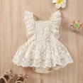 thumbnail image 2 of Baby Onesies Girl Baby Girl Summer Outfits Sleeveless Dress Romper Lace Tutu Onesie One Piece Ruffle Bodysuit, 2 of 6