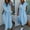 Sky Blue, variant on Shirt Dresses for Women Cap Sleeve Belted Side Slit Button Down Striped Maxi Shirt Dress