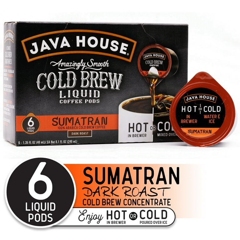 Java House Cold Brew Pods – 100% Arabica Sumatran Roast