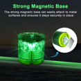 thumbnail image 2 of YISITIAN Solar Strobe Warning Light Strong Magnetic Base Flashing Super Bright 360 Degree Automatically Turn On Waterproof for Construction Traffic Factory (Green) CA919-0092, 2 of 6