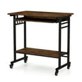 thumbnail image 2 of Patiojoy Mobile Computer Desk with Pull-out Keyboard Tray Compact Laptop Cart Home Office Desk, 2 of 10