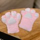 thumbnail image 1 of Guantes de medio dedo Yinane de Franela suave y cálida rosa para actuación cumpleaños novia, 1 of 7