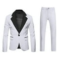 thumbnail image 5 of RUTAYY Men's Outfits Slim Fit Long Sleeve Suit and Pants Solid Color Everyday Wear Chic Elegant Sets, 5 of 5