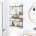 thumbnail image 3 of Wall Mounted Bookshelves, Floating Shelves for Wall, Wood Hanging Book Shelves for Room, Bedroom, Living Room, Easy Installation (Wooden, 50W x 17H), 3 of 15