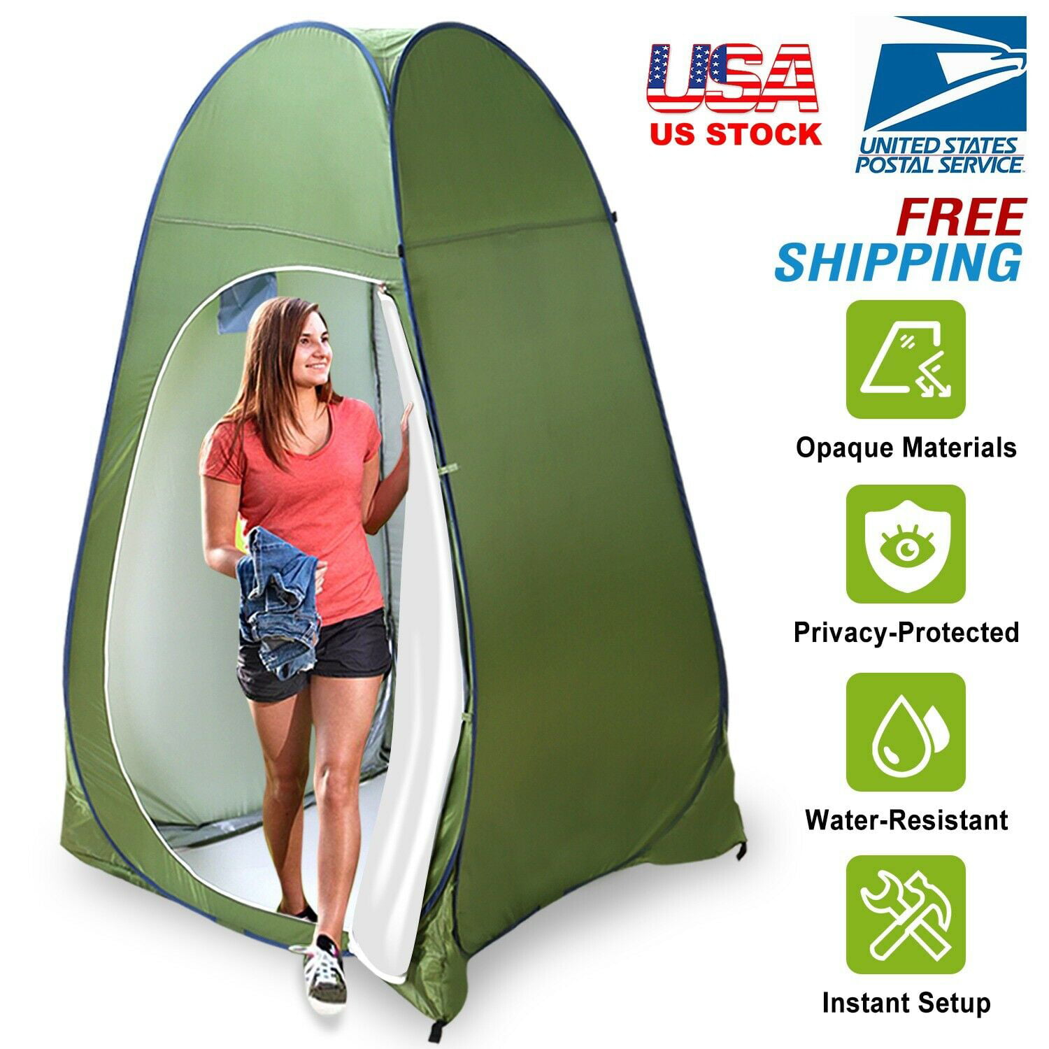 Instant Portable Shower Pop Up Tent Camping Outdoor Privacy Toilet Changing Room 