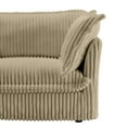 thumbnail image 5 of Slipcovered Sectional 2 Seater Sofa Couch with Convertible Ottoman, Wide and Deep Seat L Shaped Sofa with Detachable Cover and Soft Multiple Big Pillows,Camel Corduroy Fabric, 5 of 7