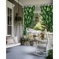 thumbnail image 4 of nqOlkjepod Outdoor Curtains for Patio Waterproof, Green Plant Outdoor Privacy Panels Grommet, Spring Leaves Retro Pastoral Botanical Blackout Outside Curtains for Porch/Cabana 54"x84", 1 Panel, 4 of 8