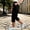 A_ Black, variant on Women's Button Waist Multi Pocket Cargo Denim Capri Pants, Relaxed Structured Fit for Hiking Outdoor Daily Commute Gray S