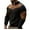 01 Black, variant on Fewfanhot Mens T Shirts Pullover Quarter Zip Vintage Textured Lapel Sweatshirts Fall Winter Long Sleeve Sport Tops with Elbow Patch