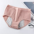 thumbnail image 2 of KHONTS Women's Breathable Cotton Period Panties Menstrual Heavy Flow Leak Proof Underwear Briefs Light Pink XXL, 2 of 3