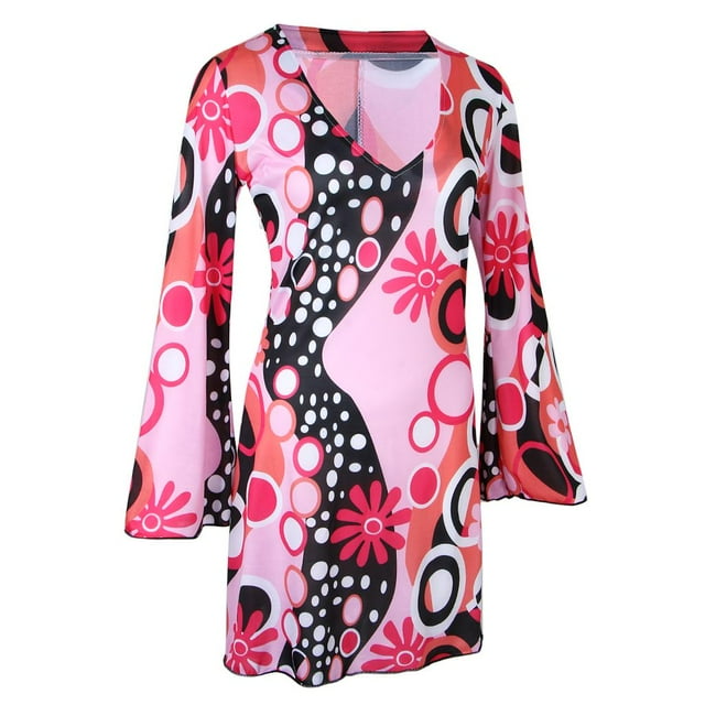 Conjunto de disfraz de flor de moda para mujer, vestido acampanado maravilloso, vestido elegante, ropa METRO Baoblaze Traje Hippie Mujeres Adultos