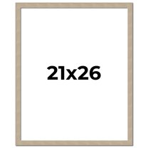 21x26 Frame Grey Solid Wood Picture Frame Width 1 Inches | Interior Frame Depth 0.5 Inches |