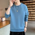 thumbnail image 4 of Ropa masculina Sudadera de alta calidad para hombre Jersey sin capucha sin logotipo Camiseta lisa Azul Harajuku Moda Nueva en algodón S, 4 of 5
