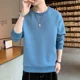 thumbnail image 4 of Ropa masculina Sudadera de alta calidad para hombre Jersey sin capucha sin logotipo Camiseta lisa Azul Harajuku Moda Nueva en algodón S, 4 of 5