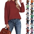 thumbnail image 7 of Women's Turtleneck Long Sleeve Loose Fit Sweater, 7 of 7
