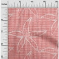 thumbnail image 2 of oneOone Cotton Jersey Pink Fabric Ocean Texture Starfish Sewing Material Print Fabric By The Yard 58 Inch Wide, 2 of 4