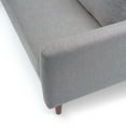 thumbnail image 3 of Mellow Mae Mid-Century Modern Sofa with Curved Arms, Light Grey, 3 of 6