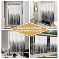 thumbnail image 5 of Black Christmas Shower Curtain - Water Repellent Fabric Shower Curtains Washable, Winter Xmas Trees Snowflakes Rustic Decorative Polyester Cloth Bathroom Curtains Modern Bath Decor 36"x72", 5 of 8